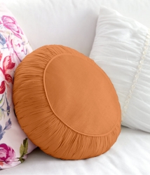 Декоративная подушка модель 2 круглая Медовая