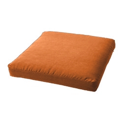 Декоративная подушка на стул модель 1 квадратная Медовая