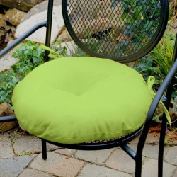 Декоративная подушка на стул модель 3 круглая на завязках Салатовый