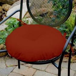 Декоративная подушка на стул модель 3 круглая на завязках Винный