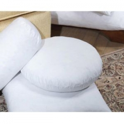 Декоративная круглая  подушка модель 3 Белый