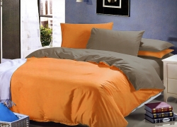 Двухстороннее постельное белье "Оранжевый + Порох "