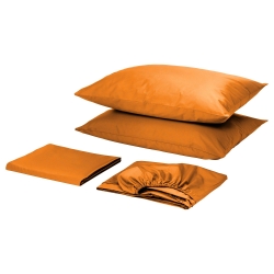 Комплект для круглой кровати с простынью на резинке Оранжевый