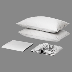 Комплект для круглой кровати с простынью на резинке Белый